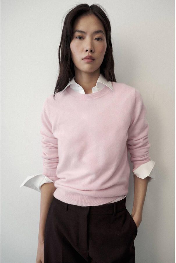 Mango pullover lichtroze