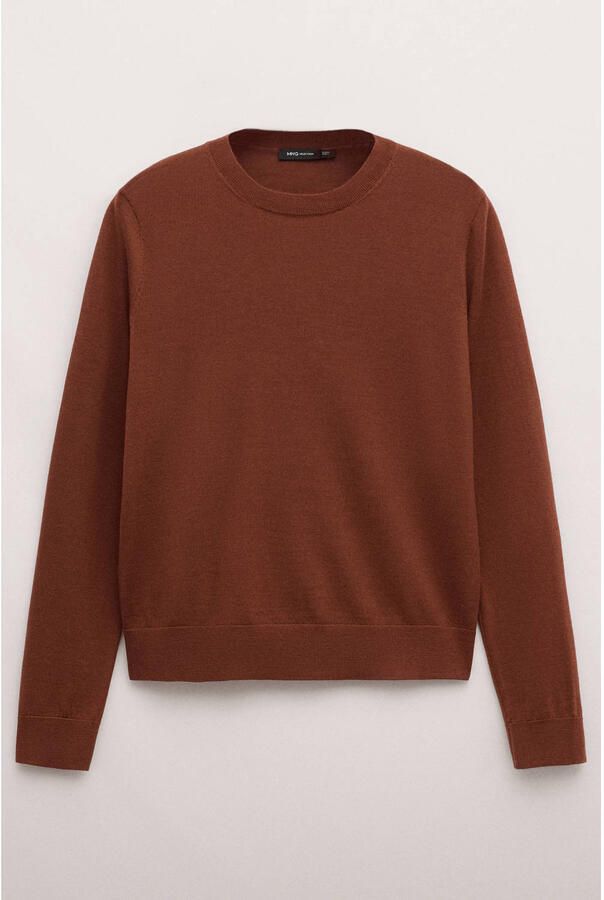 Mango pullover met wol roodbruin - Foto 3