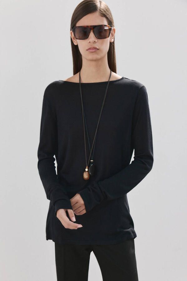 Mango pullover zwart