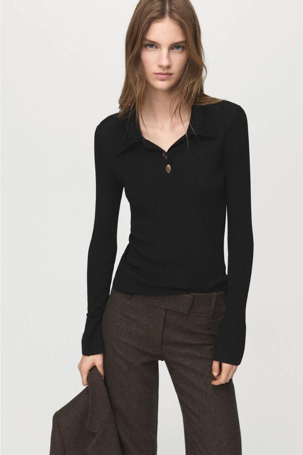 Mango pullover zwart
