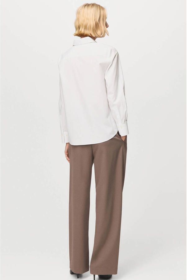 Mango rechtvallende blouse wit - Foto 3