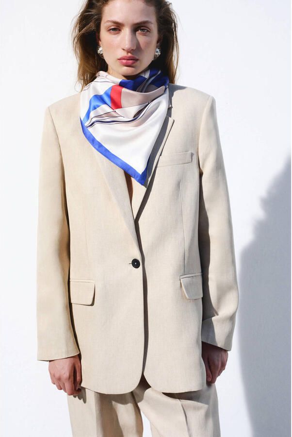 Mango regular blazer beige