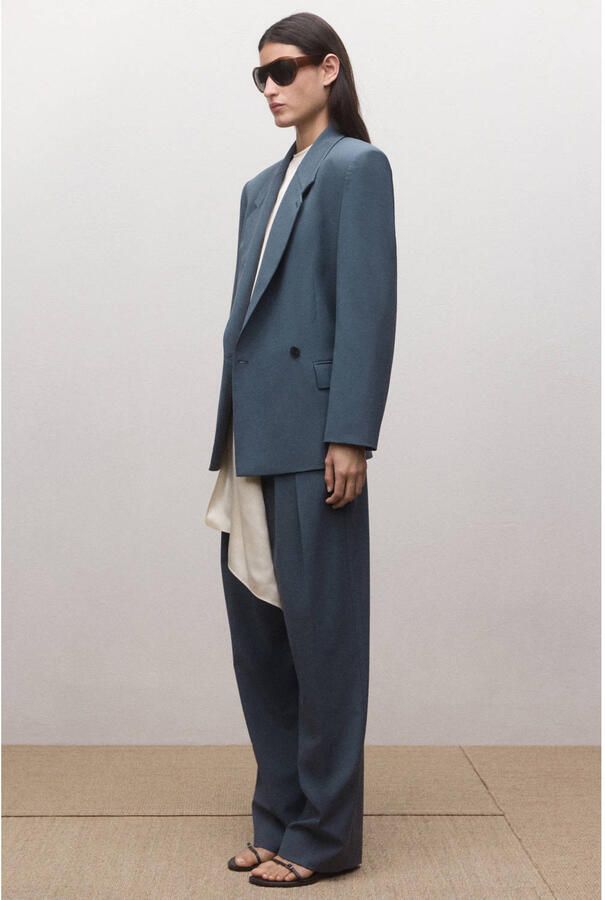 Mango regular blazer blauw - Foto 2