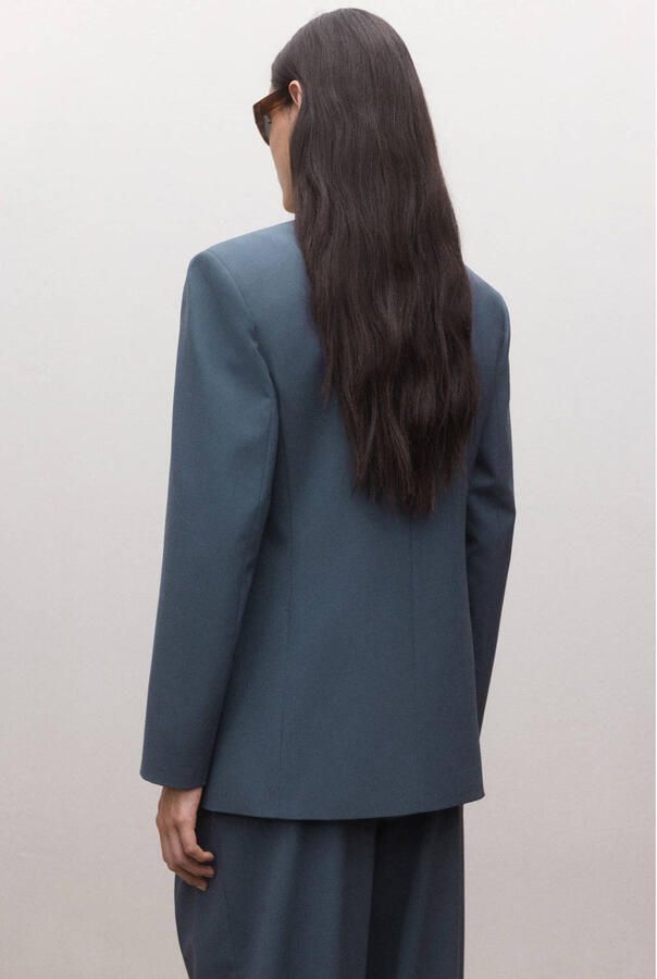 Mango regular blazer blauw - Foto 3