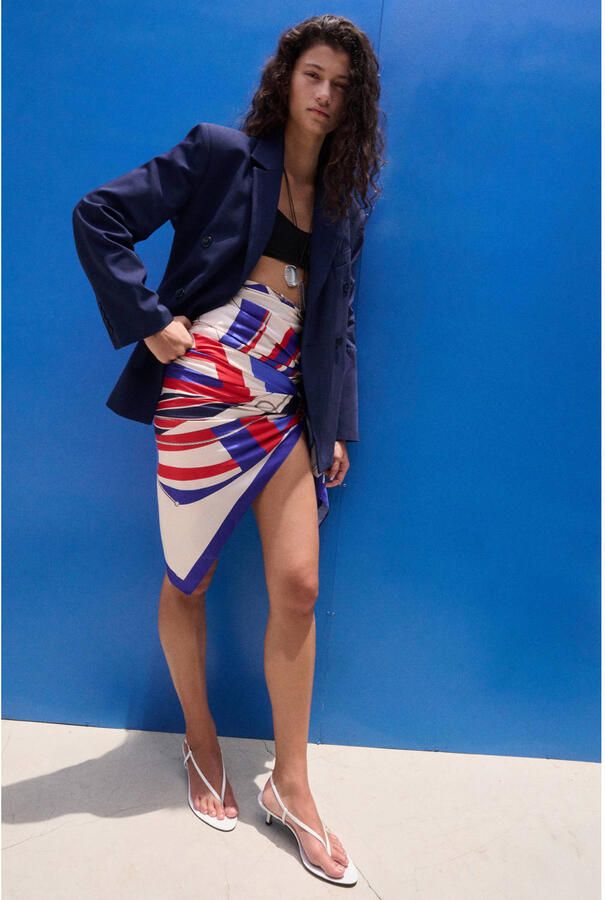 Mango regular blazer blauw - Foto 2