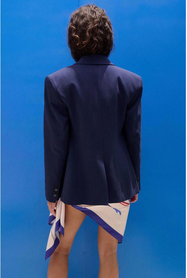 Mango regular blazer blauw - Foto 3
