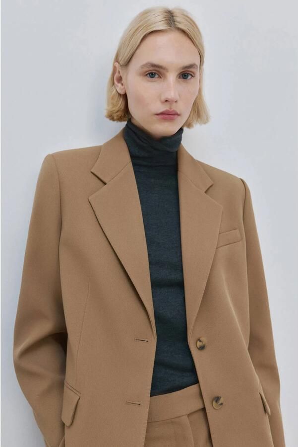 Mango regular blazer bruin