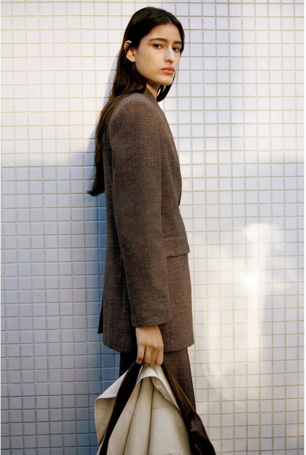 Mango regular blazer bruin - Foto 2