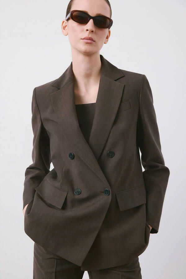 Mango regular blazer bruin - Foto 3