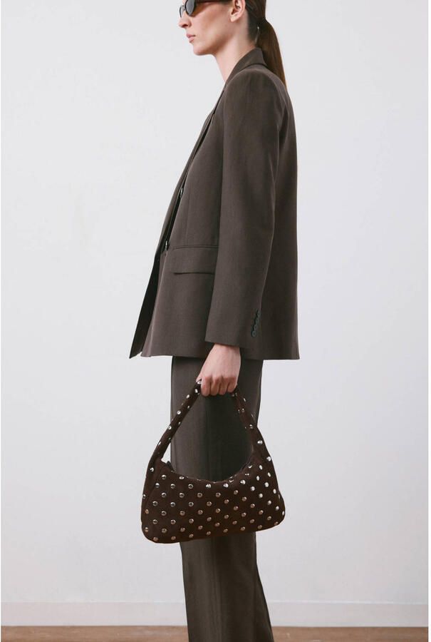 Mango regular blazer bruin