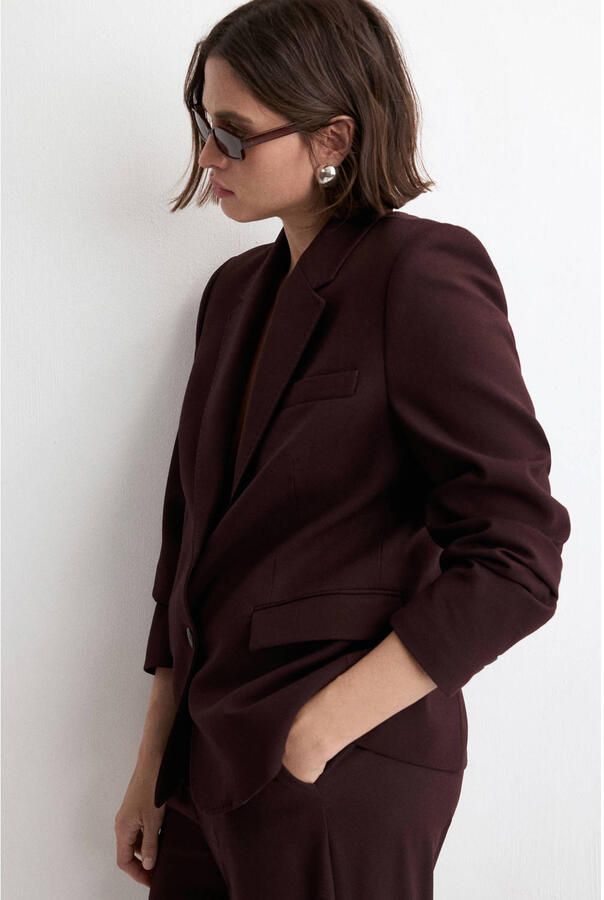 Mango regular blazer donkerrood - Foto 2