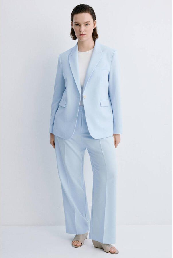 Mango regular blazer lichtblauw - Foto 2