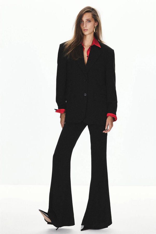 Mango regular blazer zwart