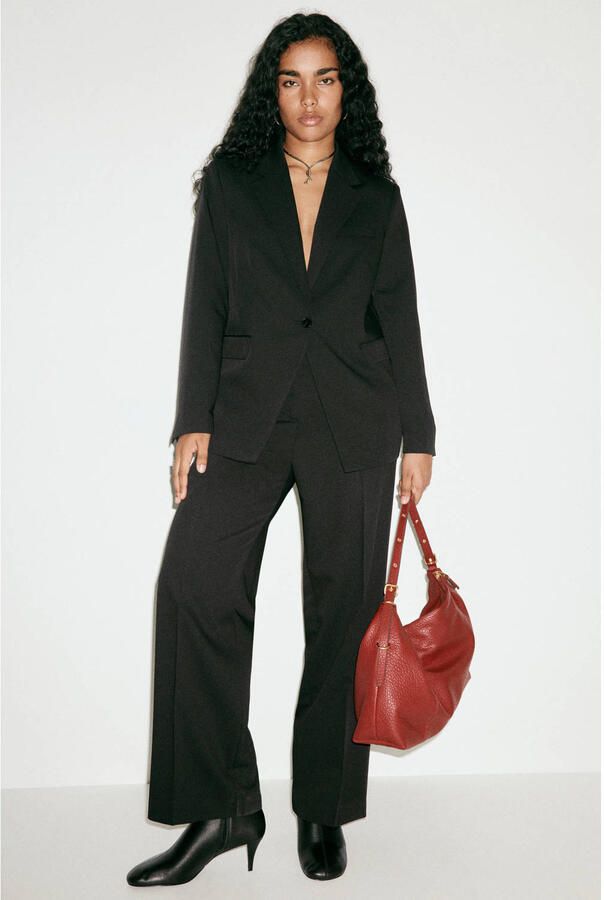 Mango regular fit broek zwart - Foto 3