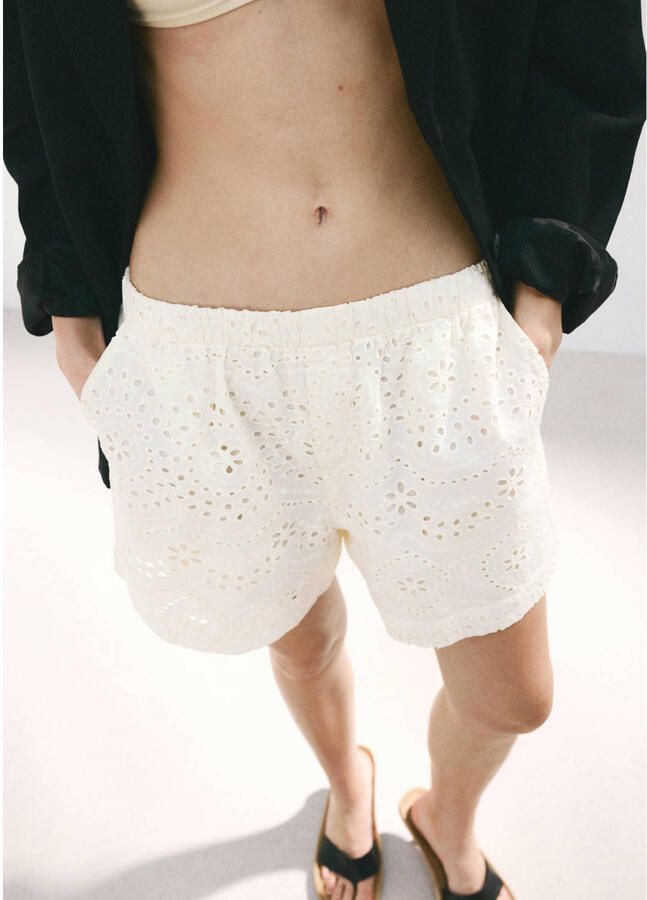 Mango regular fit casual short ecru - Foto 2