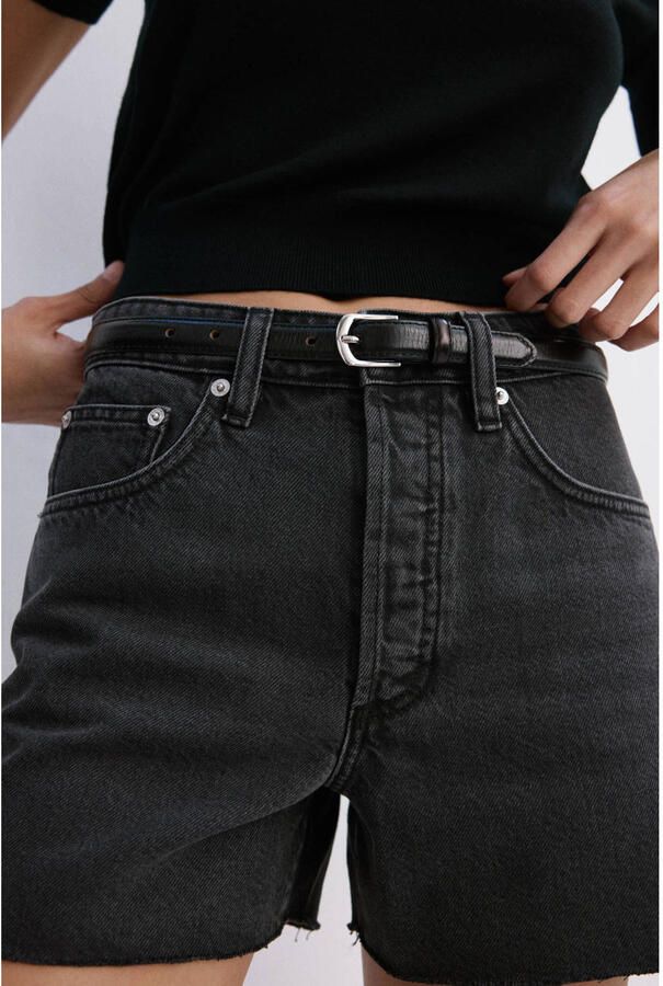 Mango regular fit denim short grijs - Foto 2