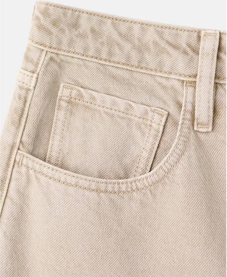 Mango regular waist barrel jeans beige - Foto 2
