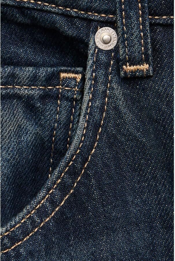 Mango regular waist barrel jeans donkerblauw - Foto 2