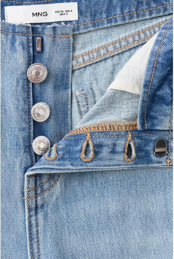 Mango regular waist flared jeans mediumblauw - Foto 2
