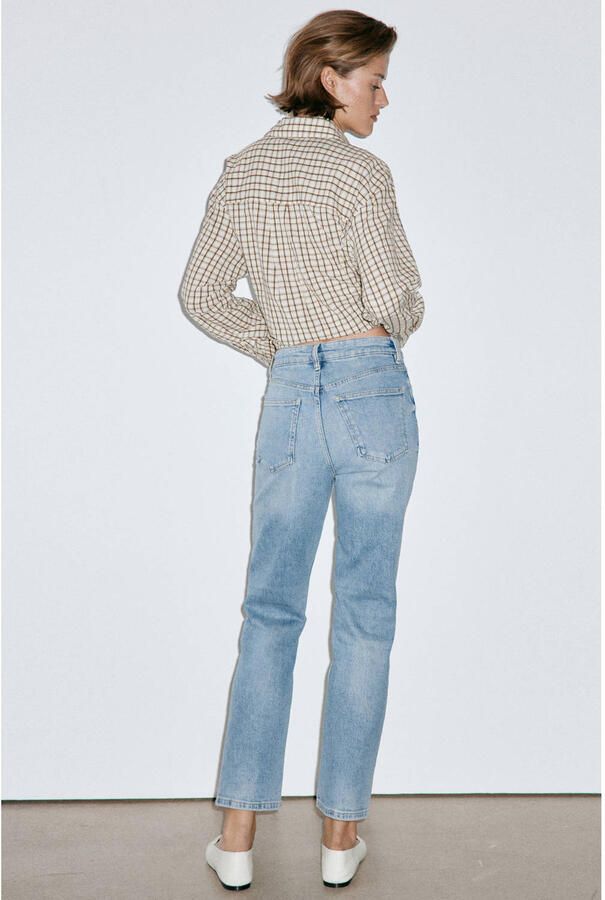 Mango regular waist mom jeans lichtblauw - Foto 2
