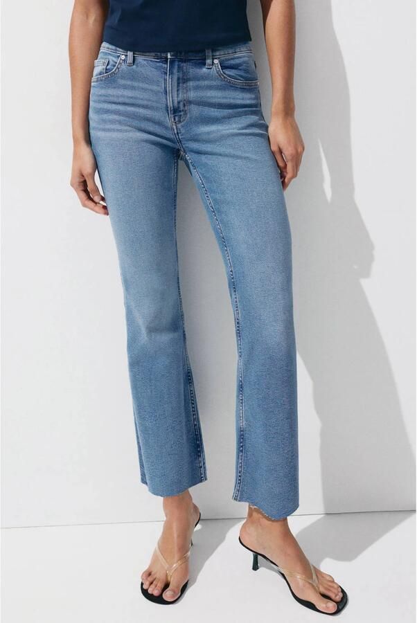 Mango regular waist mom jeans middelblauw