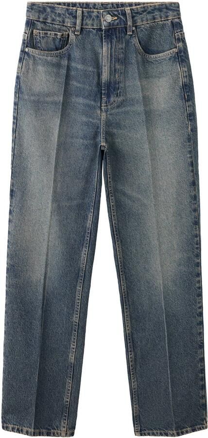 Mango regular waist slim fit jeans mediumblauw