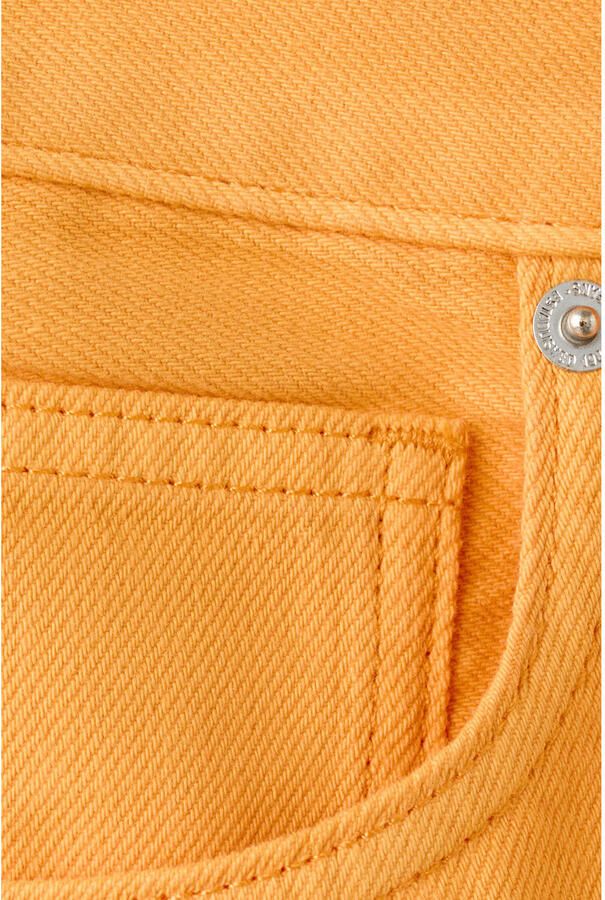 Mango regular waist wide leg jeans oranje - Foto 3