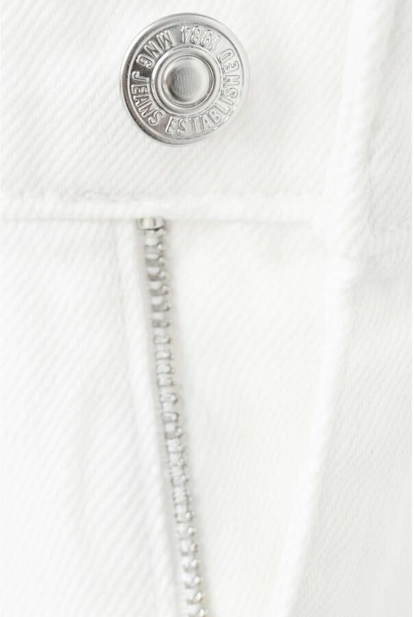 Mango regular waist wide leg jeans wit - Foto 2