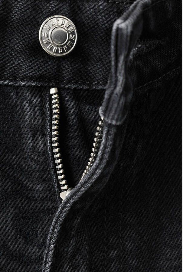 Mango regular waist wide leg jeans zwart - Foto 2