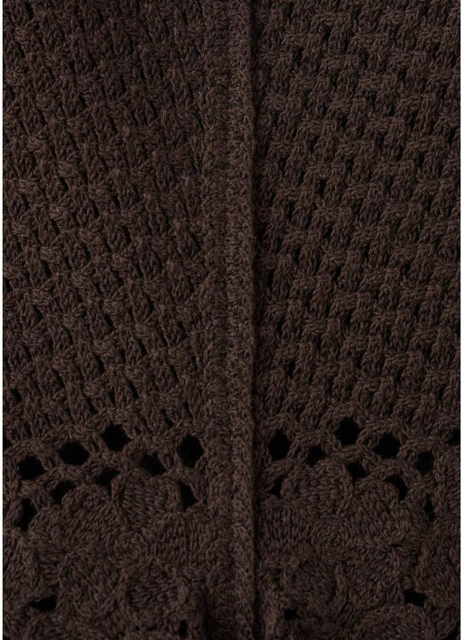 Mango regular waist casual short crochet bruin - Foto 2