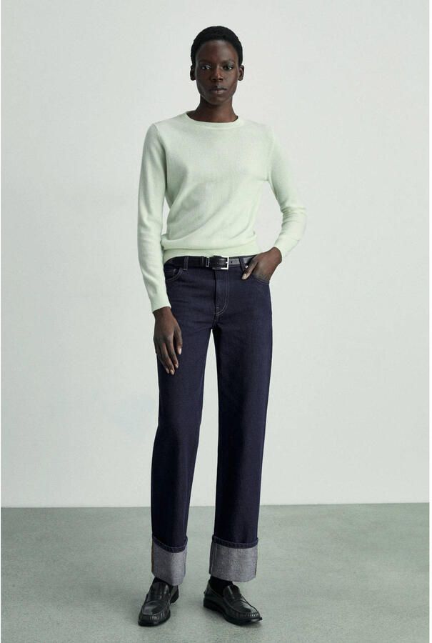 Mango regular waist dark blue denim