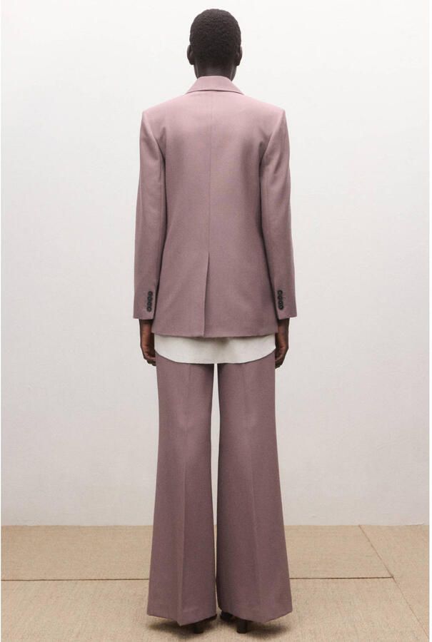 Mango regular waist flared broek roze - Foto 2
