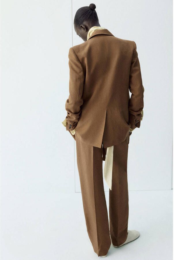 Mango regular waist pantalon bruin - Foto 2
