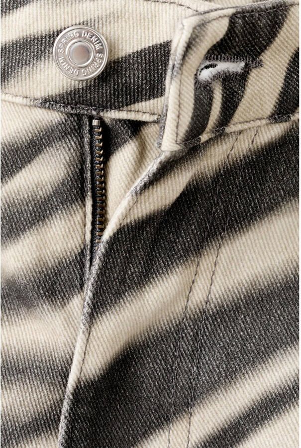 Mango regular waist regular fit jeans met dierenprint multi - Foto 2