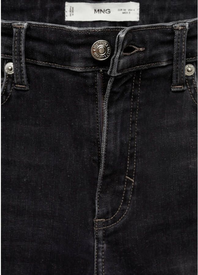 Mango regular waist skinny jeans black denim