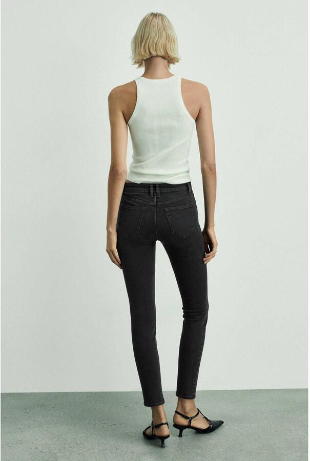 Mango regular waist skinny jeans grey denim