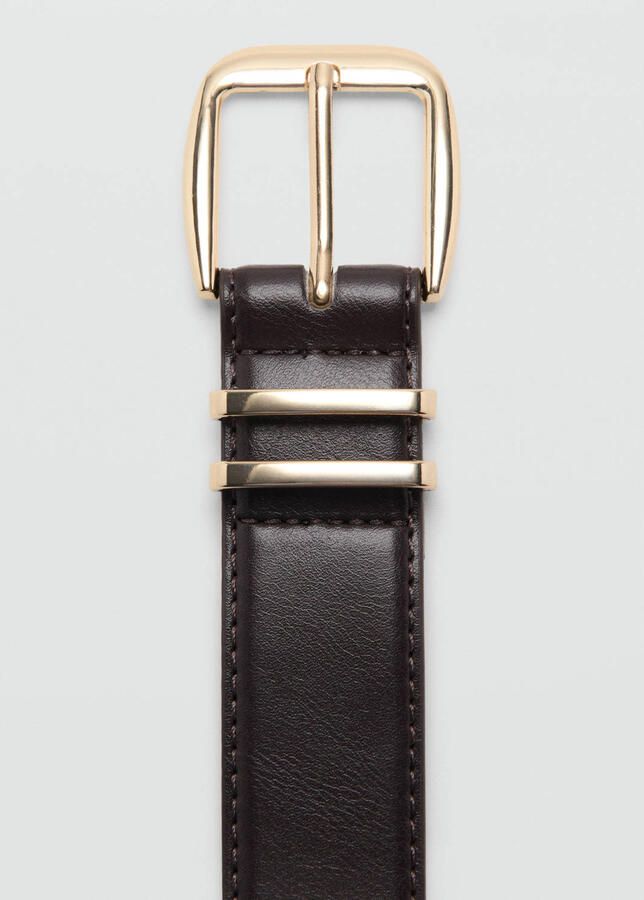 Mango riem donkerbruin - Foto 3