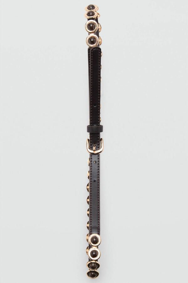 Mango riem donkerbruin - Foto 3
