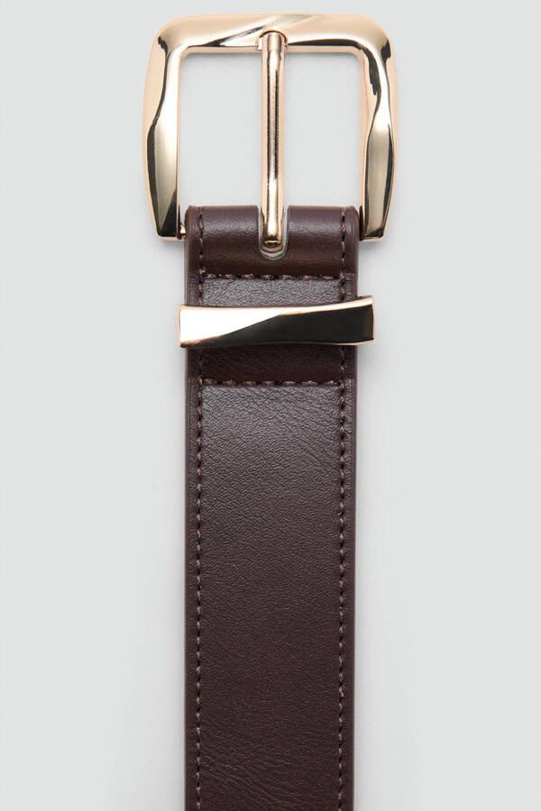 Mango riem donkerbruin - Foto 2