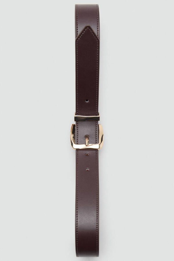 Mango riem donkerbruin - Foto 3