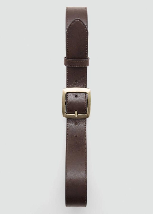 Mango riem donkerbruin - Foto 3