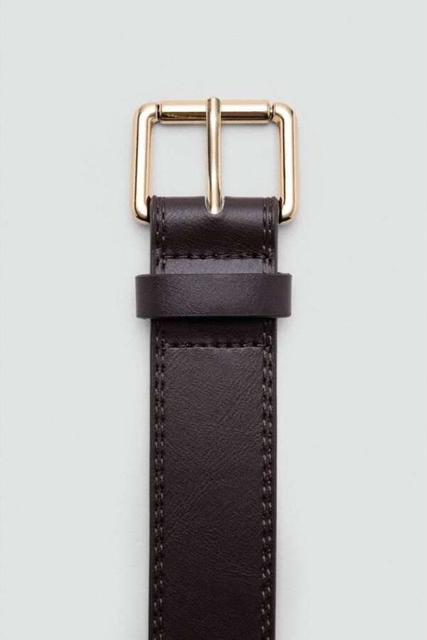 Mango riem donkerbruin - Foto 3