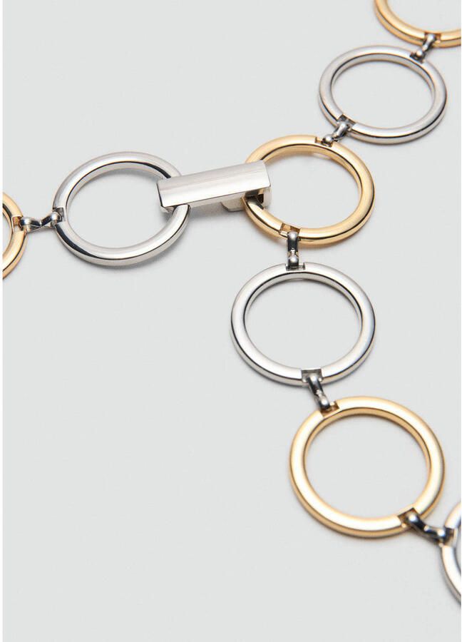 Mango riem goudkleurig zilverkleurig - Foto 2