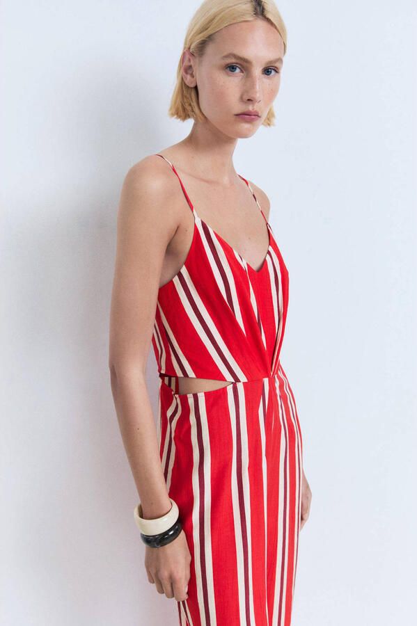 Mango rood jumpsuit