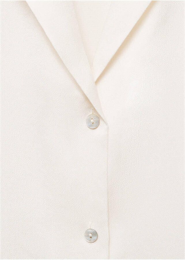Mango satijnen blouse ecru - Foto 2