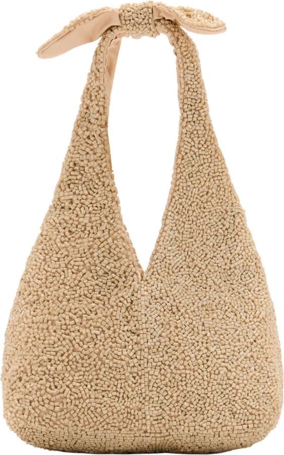 Mango schoudertas beige