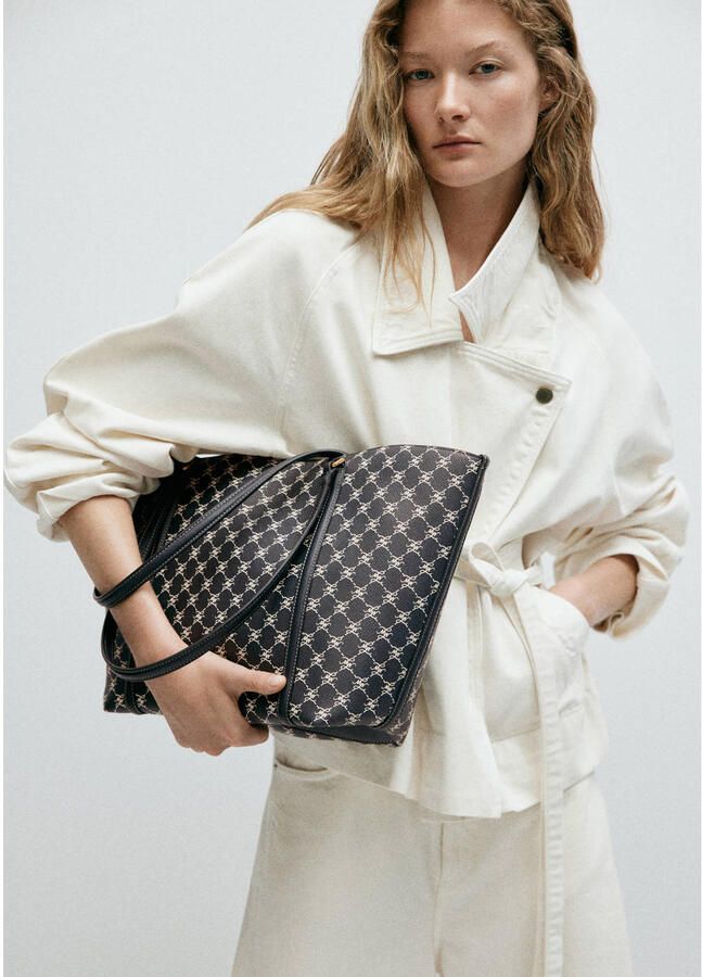 Mango shopper donkerblauw