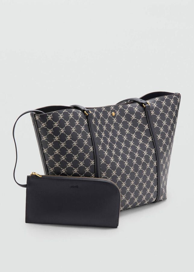 Mango shopper donkerblauw - Foto 2