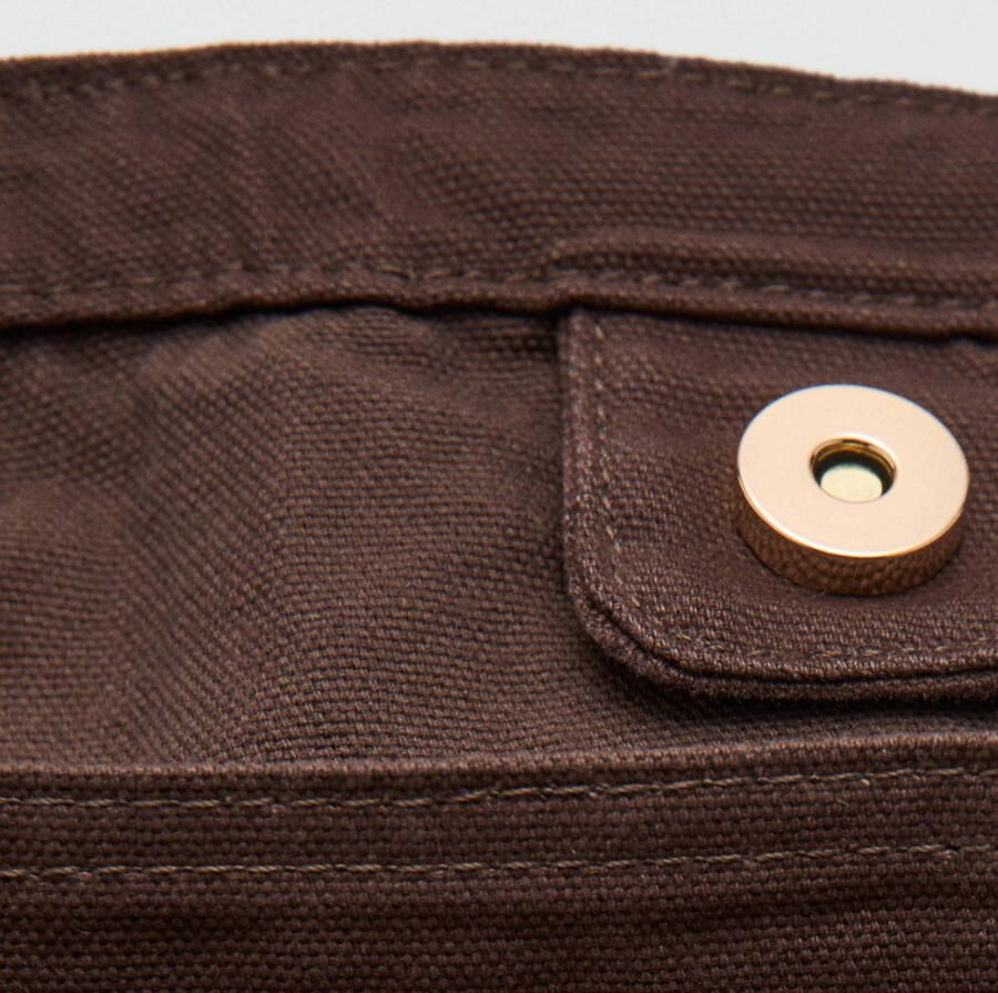 Mango shopper donkerbruin - Foto 2
