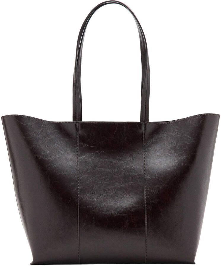 Mango shopper donkerbruin